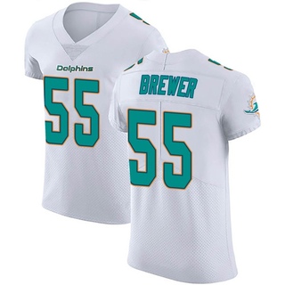 Elite Aaron Brewer Men's Miami Dolphins Vapor Untouchable Jersey - White