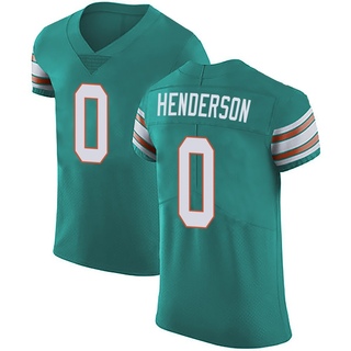 Elite Jack Henderson Men's Miami Dolphins Aqua Alternate Vapor Untouchable Jersey - Green
