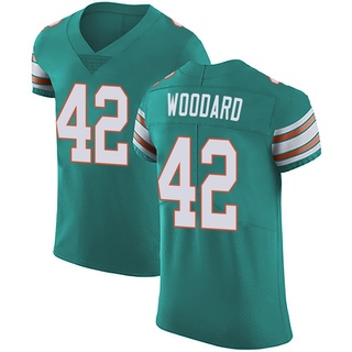 Elite Jackson Woodard Men's Miami Dolphins Aqua Alternate Vapor Untouchable Jersey - Green