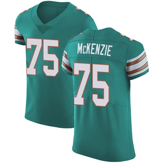 Elite Jalen McKenzie Men's Miami Dolphins Aqua Alternate Vapor Untouchable Jersey - Green