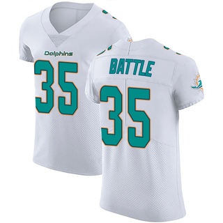 Elite Miles Battle Men's Miami Dolphins Vapor Untouchable Jersey - White