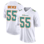 Game Aaron Brewer Youth Miami Dolphins Fashion Jersey - White