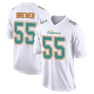 Game Aaron Brewer Youth Miami Dolphins Fashion Jersey - White