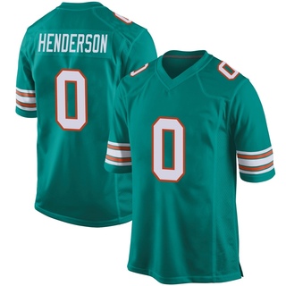Game Jack Henderson Youth Miami Dolphins Alternate Jersey - Aqua