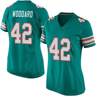 Game Jackson Woodard Women's Miami Dolphins Alternate Jersey - Aqua