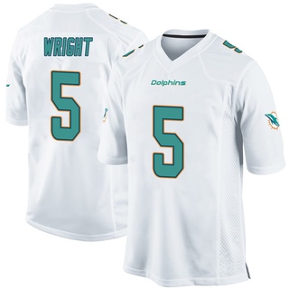 Game Jaylen Wright Men's Miami Dolphins Jersey - White