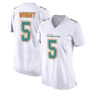 Game Jaylen Wright Women's Miami Dolphins Fashion Jersey - White