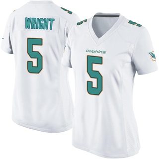 Game Jaylen Wright Women's Miami Dolphins Jersey - White