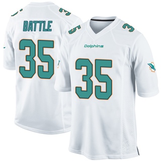 Game Miles Battle Men's Miami Dolphins Jersey - White
