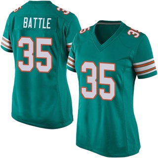 Game Miles Battle Women's Miami Dolphins Alternate Jersey - Aqua