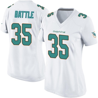 Game Miles Battle Women's Miami Dolphins Jersey - White