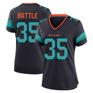 Game Miles Battle Women's Miami Dolphins Pitch 2025 Rivalries Collection Jersey - Blue