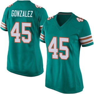Game Zane Gonzalez Women's Miami Dolphins Alternate Jersey - Aqua