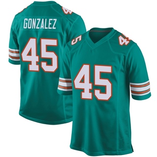 Game Zane Gonzalez Youth Miami Dolphins Alternate Jersey - Aqua