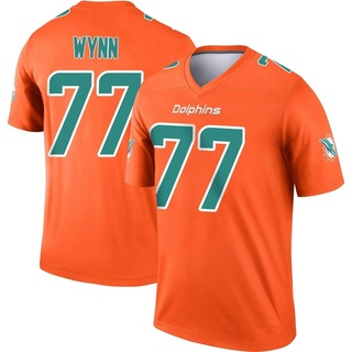 Legend Isaiah Wynn Men's Miami Dolphins Inverted Jersey - Orange