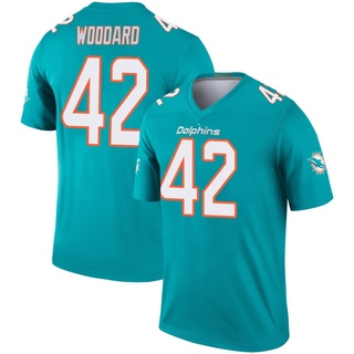 Legend Jackson Woodard Men's Miami Dolphins Jersey - Aqua