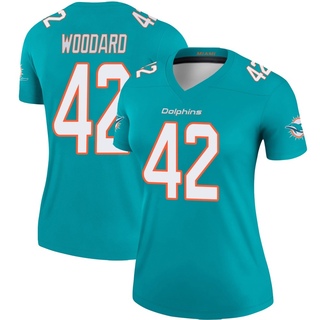 Legend Jackson Woodard Women's Miami Dolphins Jersey - Aqua
