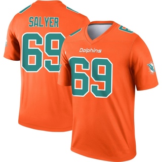 Legend Jamaree Salyer Men's Miami Dolphins Inverted Jersey - Orange