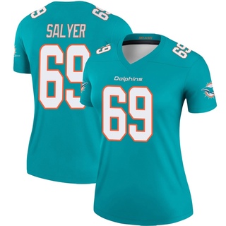 Legend Jamaree Salyer Women's Miami Dolphins Jersey - Aqua