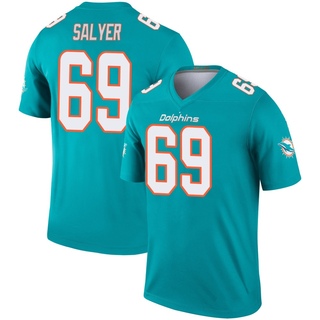 Legend Jamaree Salyer Youth Miami Dolphins Jersey - Aqua