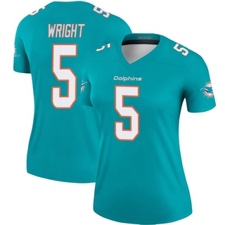 Legend Jaylen Wright Women's Miami Dolphins Jersey - Aqua