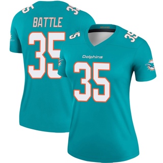 Legend Miles Battle Women's Miami Dolphins Jersey - Aqua
