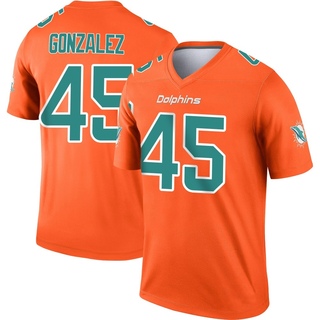 Legend Zane Gonzalez Men's Miami Dolphins Inverted Jersey - Orange