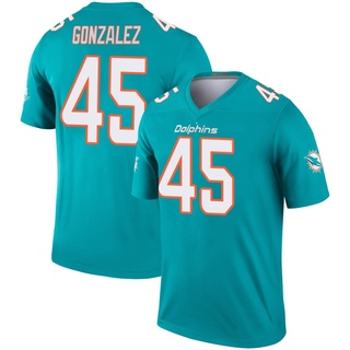 Legend Zane Gonzalez Men's Miami Dolphins Jersey - Aqua