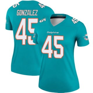 Legend Zane Gonzalez Women's Miami Dolphins Jersey - Aqua