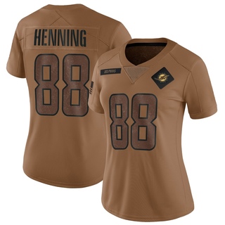 Limited AJ Henning Women's Miami Dolphins 2023 Salute To Service Jersey - Brown