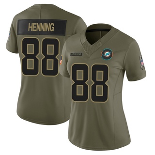 Limited AJ Henning Women's Miami Dolphins 2025 Salute to Service Jersey - Olive