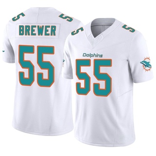 Limited Aaron Brewer Youth Miami Dolphins Vapor F.U.S.E. Jersey - White