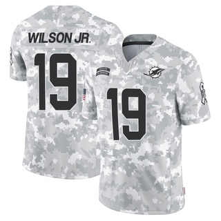 Limited Cedrick Wilson Jr. Men's Miami Dolphins 2024 Salute to Service Jersey - Arctic Camo