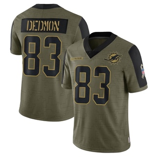 Limited DeVonte Dedmon Youth Miami Dolphins 2021 Salute To Service Jersey - Olive