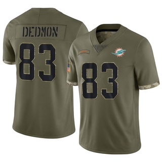 Limited DeVonte Dedmon Youth Miami Dolphins 2022 Salute To Service Jersey - Olive