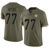 Limited Isaiah Wynn Men's Miami Dolphins 2022 Salute To Service Jersey - Olive