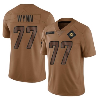 Limited Isaiah Wynn Men's Miami Dolphins 2023 Salute To Service Jersey - Brown