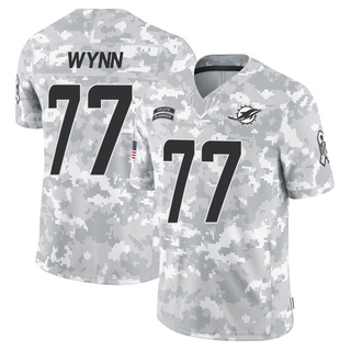 Limited Isaiah Wynn Men's Miami Dolphins 2024 Salute to Service Jersey - Arctic Camo
