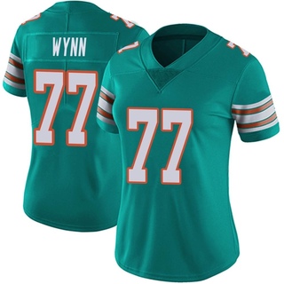 Limited Isaiah Wynn Women's Miami Dolphins Alternate Vapor Untouchable Jersey - Aqua