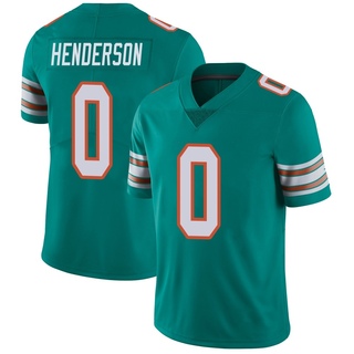 Limited Jack Henderson Men's Miami Dolphins Alternate Vapor Untouchable Jersey - Aqua