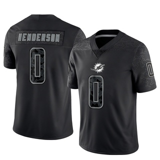 Limited Jack Henderson Men's Miami Dolphins Reflective Jersey - Black