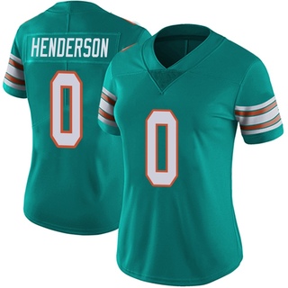 Limited Jack Henderson Women's Miami Dolphins Alternate Vapor Untouchable Jersey - Aqua