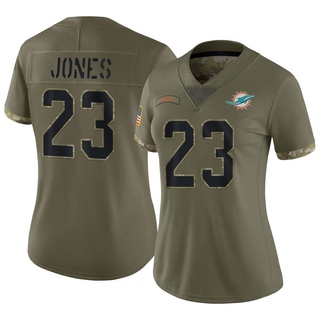 Limited Jack Jones Women's Miami Dolphins 2022 Salute To Service Jersey - Olive