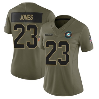 Limited Jack Jones Women's Miami Dolphins 2025 Salute to Service Jersey - Olive
