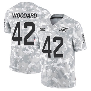 Limited Jackson Woodard Men's Miami Dolphins 2024 Salute to Service Jersey - Arctic Camo