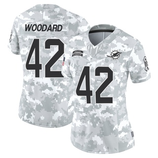 Limited Jackson Woodard Women's Miami Dolphins 2024 Salute to Service Jersey - Arctic Camo