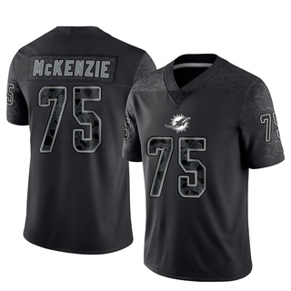 Limited Jalen McKenzie Men's Miami Dolphins Reflective Jersey - Black