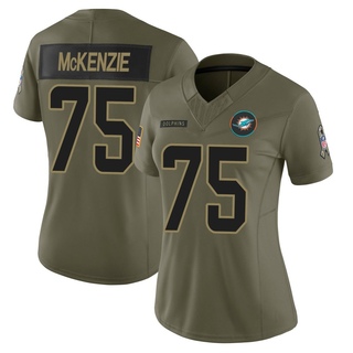 Limited Jalen McKenzie Women's Miami Dolphins 2025 Salute to Service Jersey - Olive