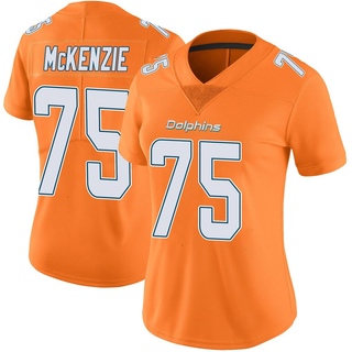Limited Jalen McKenzie Women's Miami Dolphins Color Rush Jersey - Orange