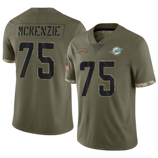 Limited Jalen McKenzie Youth Miami Dolphins 2022 Salute To Service Jersey - Olive